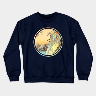 Japanese mountain painting Crewneck Sweatshirt